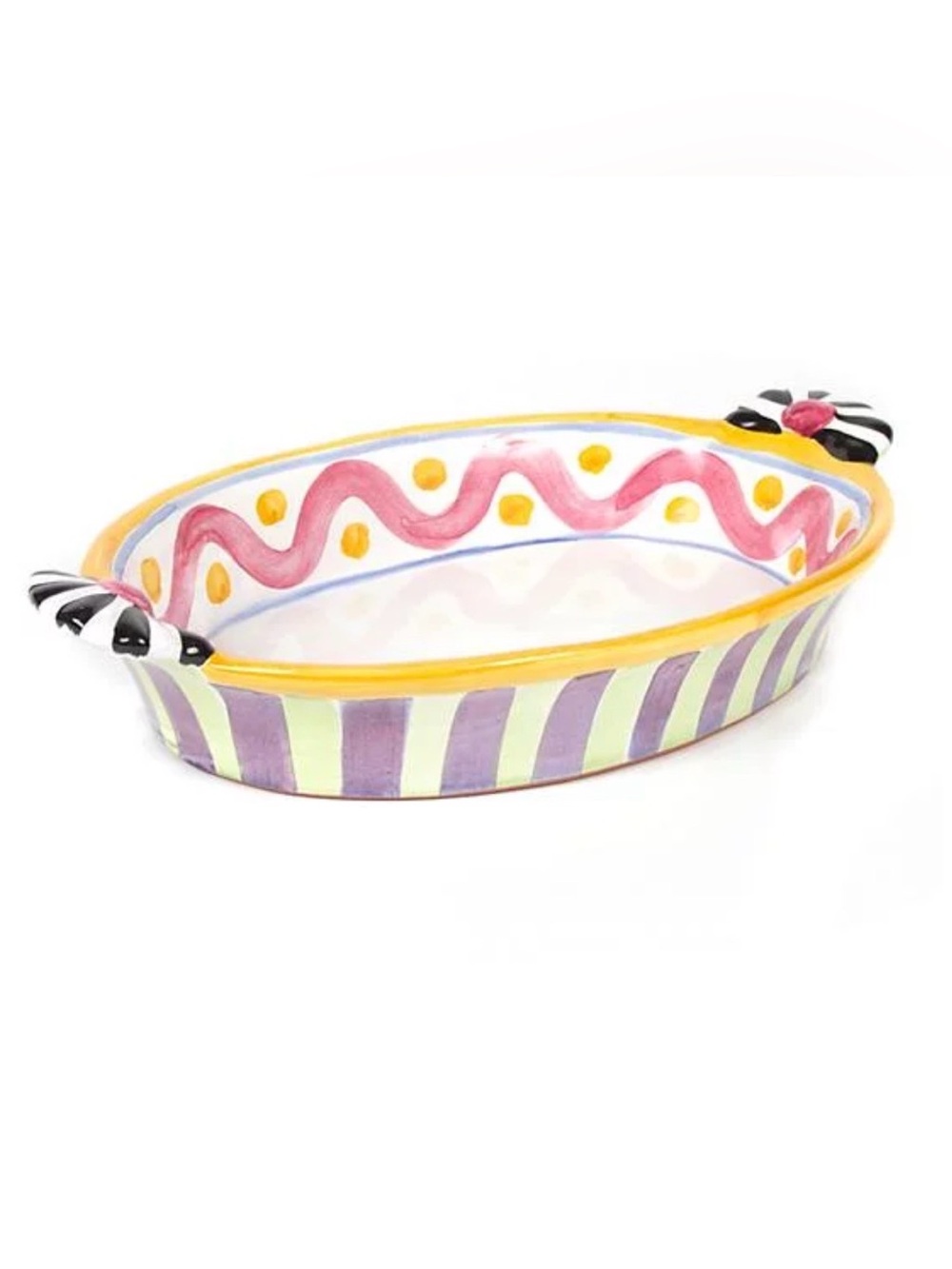 Mackenzie Childs Piccadilly Oval Casserole Dish.